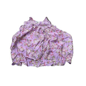 Unique Vintage Womens Dream Weaver Halter Blouse Striped Floral Purple Size 4X